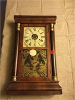 Seth Thomas Gilt Column Clock. 25" x 15",