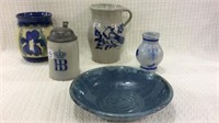 Lot of 5 Various Pottery & Stoneware Pieces