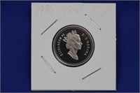 Quarter 1990 Elizabeth II "Frosted" Coin