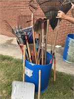 Large lot of garden/ hand tools