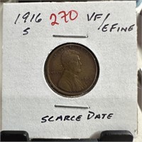1916-S SCARCE DATE WHEAT PENNY CENT