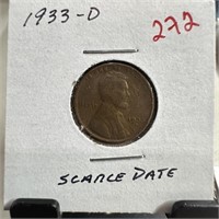 1933-D SCARCE DATE WHEAT PENNY CENT
