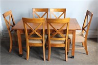 Oak Mission Style Dining Table & Chairs