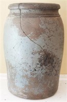 Stoneware Crock (As is/Cracked) - 10" tall