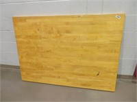 42" x 60" wooden butcher block table top