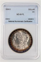 1904-S S$1 NNC MS-64 PL AWESOME TONE! Guide $10500