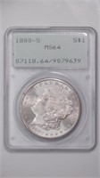 1880-S Morgan Silver $1 PCGS MS64