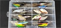 17pc Deep Diving Crankbaits & Box