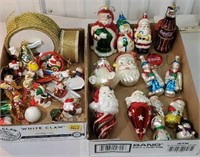 2 boxes of Figural Christmas ornaments including