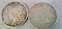 2 Peace dollars 1923-D and 1926