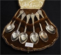 Victorian sterling silver cased set teaspoons