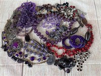 Purple & Red Necklaces