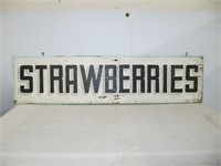 WOOD "STRAWBERRIES" SIGN