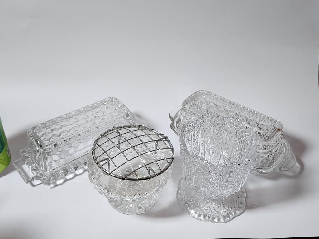 Butter Dishes and Other Crystal Items