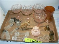 FLAT WITH PINK DEPRESSION, CRYSTAL KNIFE RESTS, 2