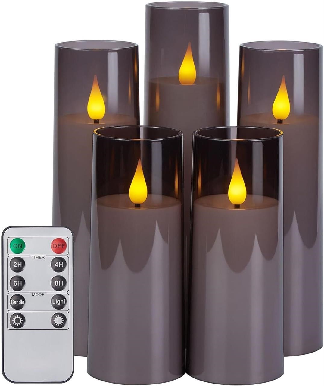 NEW $32 5PK Flameless Candles w/Remote *Damage