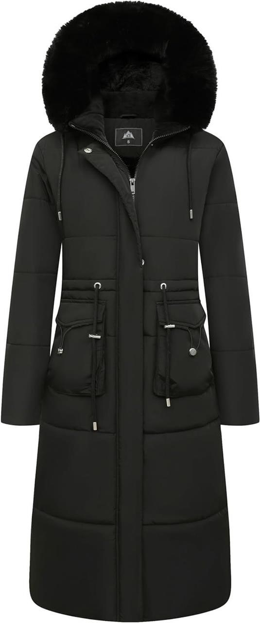 MOERDENG Women's Long Winter Puffer Coat SM