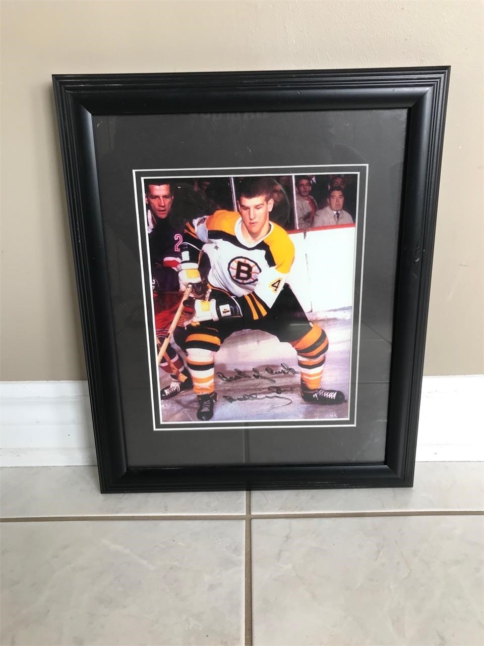 Bobby Orr Rookie Year Signed Photo Framed/Matted