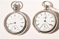 TWO AMERICAN POCKET WATCHES