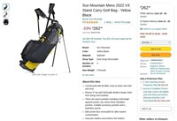 B4204  Sun Mountain 2022 VX Golf Bag - Yellow Blac