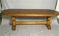 French Oak Trestle Table circa 1880