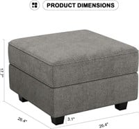 MODULAR STORAGE OTTOMAN SECTION CHAISE COUCH