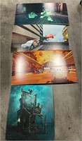 4X DISNEY MOVIE POSTER BOARDS