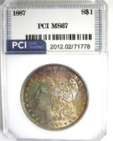 1887 Morgan MS67 LISTS $1700