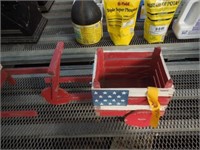 Wooden patriotic bike cart