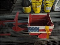 Wooden patriotic bike cart