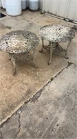 Pair of Metal Outdoor Tables