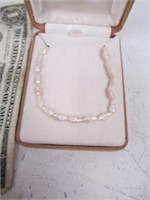 Vintage Pearl Necklace w/ 14K Gold Link - Clasp