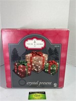 Trim a Home Crystal Present Set of 3