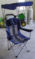 Blue Folding Camp Chair w/ Canopy