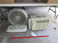 Air Conditioner and (2) Fans