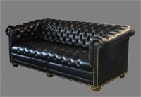 LEATHER CHESTERFIELD SOFA 76" LONG