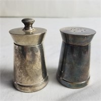 Sterling silver salt shaker and pepper grinder