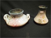 Two pieces Weller Etna pottery including