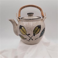 Vintage Japan Handpainted Stoneware 6" Teapot