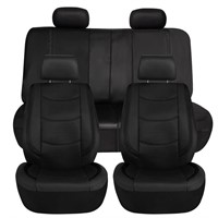 FH Group Full Set Faux Leather Car Seat Covers - U