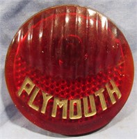 VINTAGE PLYMOUTH GLASS TAIL LIGHT COVER