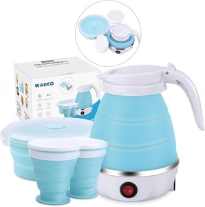 NEW $74 Foldable Kettle & Cups & Bowl Set