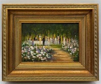 R. Michael Shannon Garden Party Original Oil