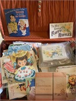 100 vintage greeting cards, used