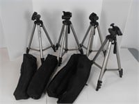 Lot of 4 VF WT3150 Tripods with Bags