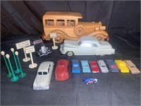 Wooden Packard & Other Vintage Toy Cars