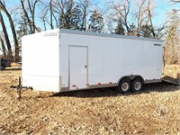 2010 AGASSIZ enclosed tandem axle cargo trailer