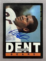 1985 RICHARD DENT SIGNED ROOKIE TOPPS CARD