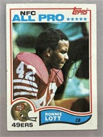1982 RONNIE LOTT SIGNED ROOKIE TOPPS CARD