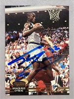 1992 SHAQUILLE O'NEAL SIGNED ROOKIE STADIUM CLUB